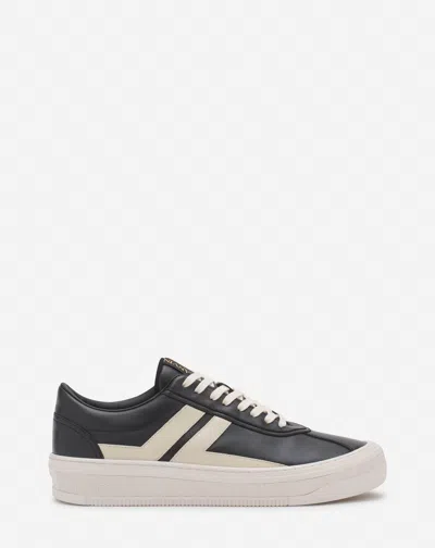 Shop Lanvin Sneakers  Cash  X Future En Cuir Pour Homme Pour Homme In Dark Grey/beige