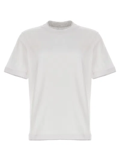 Shop Brunello Cucinelli Double Layer T-shirt White