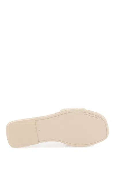 Shop Tory Burch Double T Leather Slides