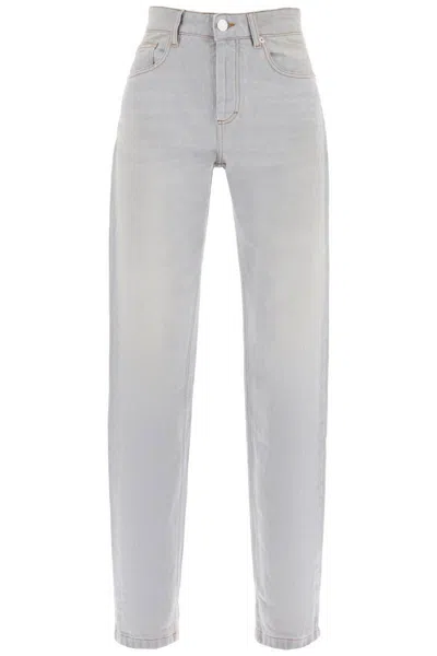 Shop Ami Alexandre Mattiussi Ami Paris Straight Cut Jeans In Grey