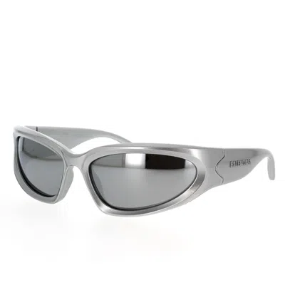 Shop Balenciaga Sunglasses In 004 Silver Silver Silver