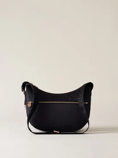 Shop Borbonese Luna Bag Small Bags In Y66 Dark Black