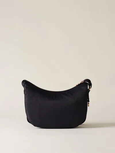 Shop Borbonese Luna Bag Small Bags In Y66 Dark Black