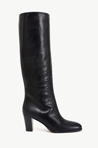 Shop Giuliva Heritage 70 Leather Knee Boots Shoes In Black