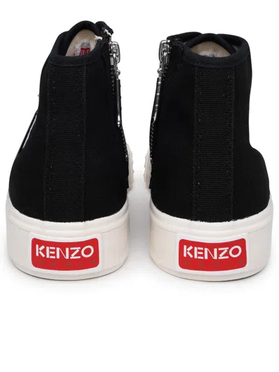 Shop Kenzo High Sneakers In Black Fabric
