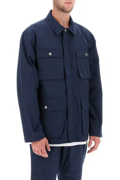 Shop Ksubi 'detonate' Technical Cotton Jacket In Blue
