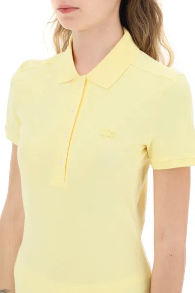Shop Lacoste Cotton Pique Polo In Yellow