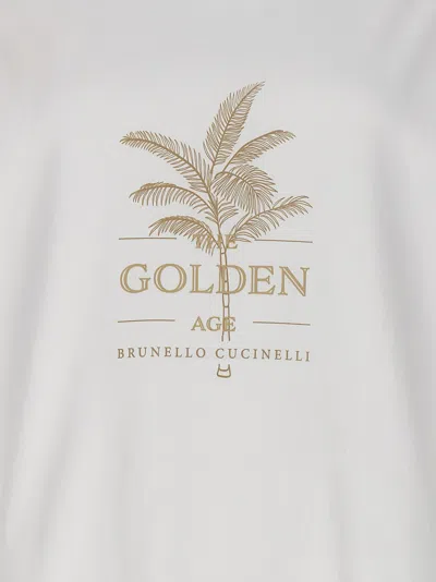 Shop Brunello Cucinelli Printed T-shirt White