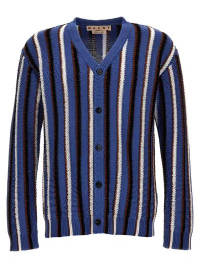 Shop Marni Striped Cardigan Sweater, Cardigans Multicolor