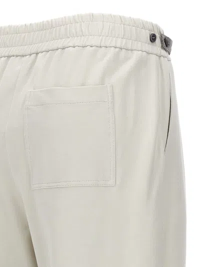 Shop Brunello Cucinelli With Front Pleats Pants White