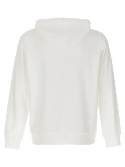 Shop Brunello Cucinelli Zip Hoodie Sweatshirt White
