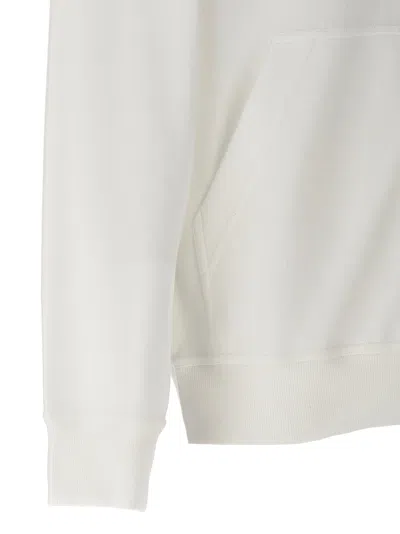 Shop Brunello Cucinelli Zip Hoodie Sweatshirt White
