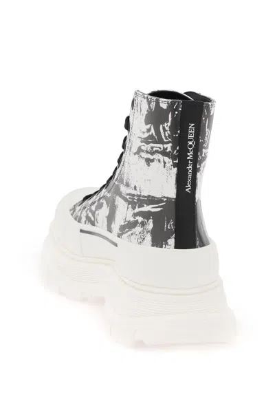 Shop Alexander Mcqueen 'tread Slick Graffiti' Ankle Boots Men In Multicolor