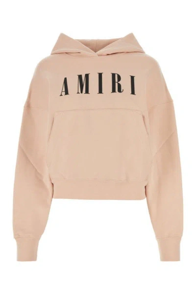 Shop Amiri Woman Light Pink Cotton Sweatshirt