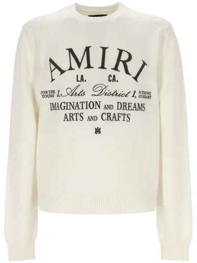 Shop Amiri Sweaters In Alabaster