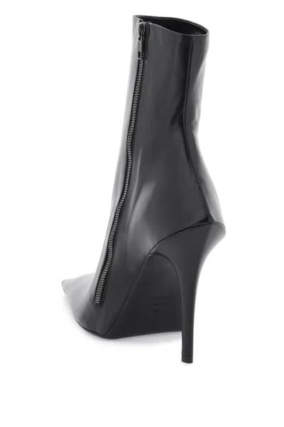 Shop Balenciaga Leather 'witch' Ankle Boots Women In Black