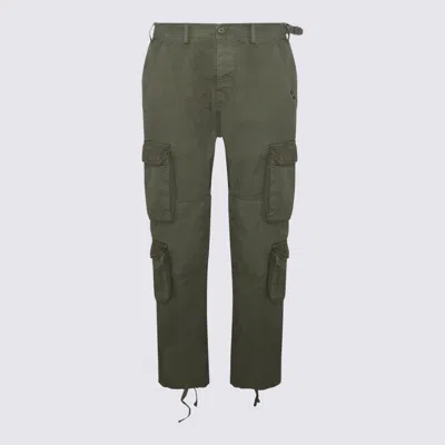 Shop Amish Olive Cotton Cargo Pants In Green