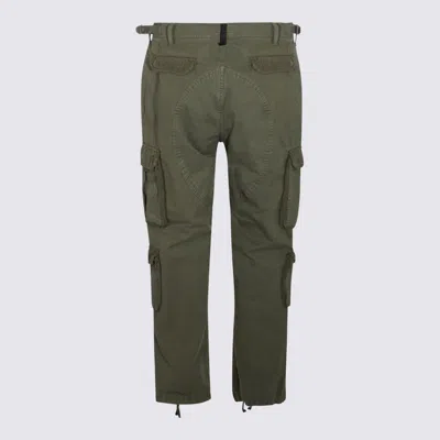 Shop Amish Olive Cotton Cargo Pants In Green
