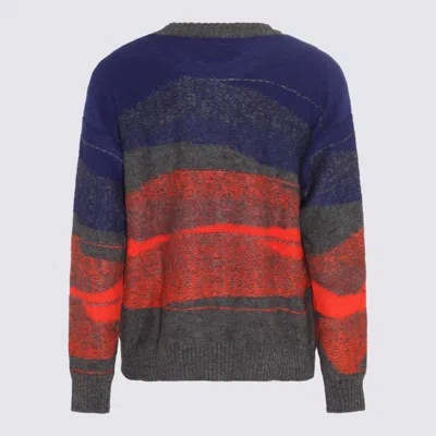 Shop Amish Multicolour Mohair Sweater In Red