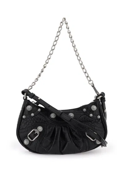 Shop Balenciaga Mini Bag Le Cagole With Strass Studs Women In Black