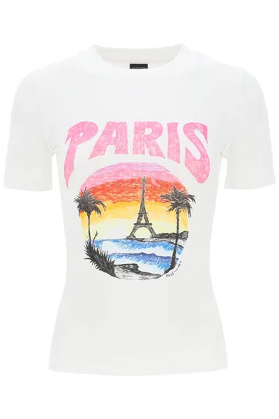 Shop Balenciaga Paris Tropical T-shirt Women In White