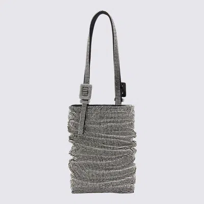 Shop Benedetta Bruzziches Silver-tone Silk Blend Lollo Handle Bag In The World Is Not Enough