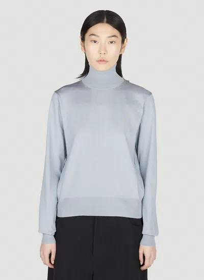 Shop Balenciaga Women High Neck Sweater In Gray