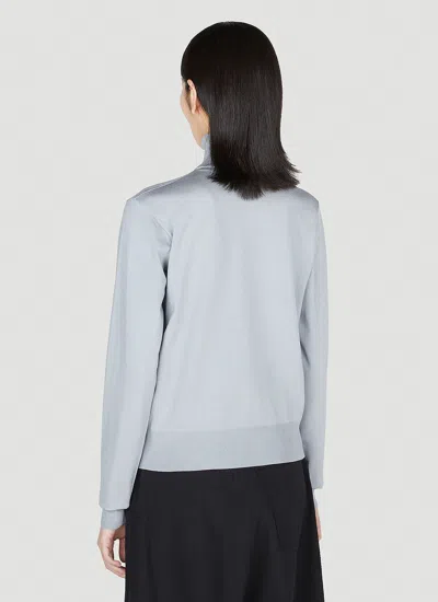 Shop Balenciaga Women High Neck Sweater In Gray