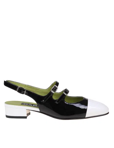 Shop Carel Paris Mary Jane Shoe In Calfskin In Black/blanc