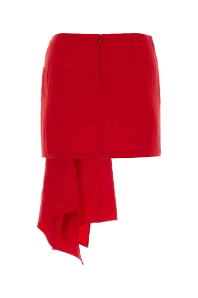 Shop Blumarine Woman Red Viscose Blend Mini Skirt
