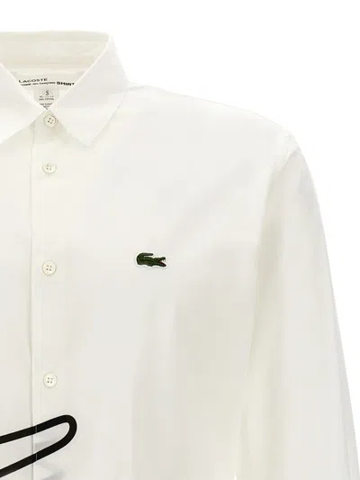Shop Comme Des Garçons Shirt X Lacoste Shirt In White/black
