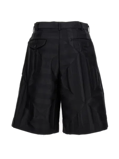 Shop Comme Des Garçons Homme Deux Comme Des Garçons Homme Plus Double Pin Tuck Bermuda Shorts In Black