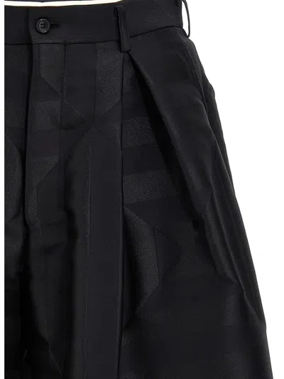 Shop Comme Des Garçons Homme Deux Comme Des Garçons Homme Plus Double Pin Tuck Bermuda Shorts In Black