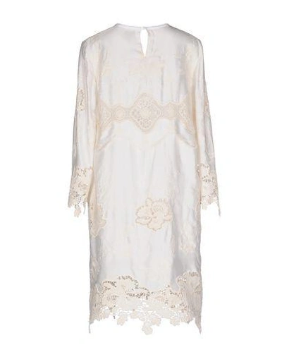 Shop Just Cavalli Short Dress In Ivory