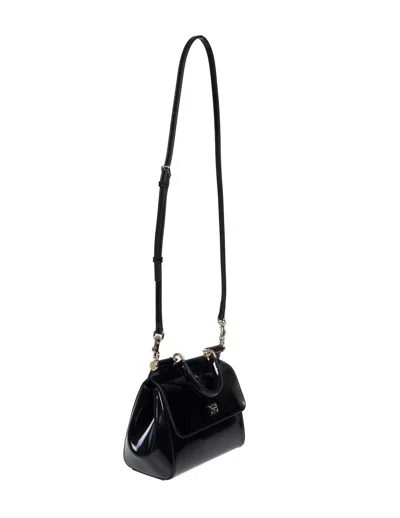 Shop Dolce & Gabbana Small Size Handbag From The Sicily Line In Black