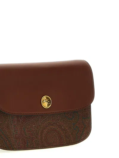 Shop Etro 'essential' Mini Crossbody Bag In Brown
