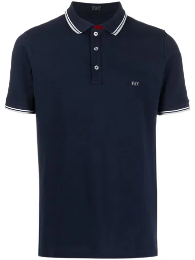 Shop Fay T-shirts And Polos In Blue