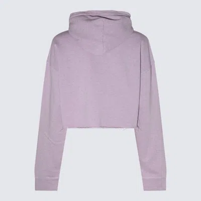 Shop Ganni Lilac Cotton Sweatshirt In Misty Lilac