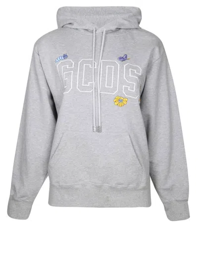 Shop Gcds Cotton Sweatshirt In Grey