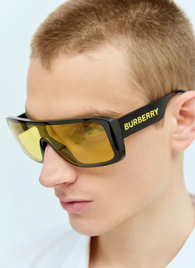 Shop Burberry Men Square Frame Sunglasses In Black