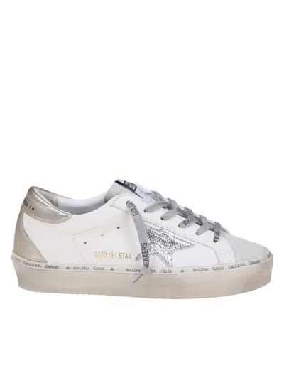 Shop Golden Goose Leather And Suede Sneakers In White/ice