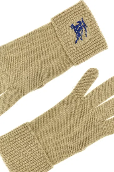 Shop Burberry Women 'equestrian Knight Design' Gloves In Green