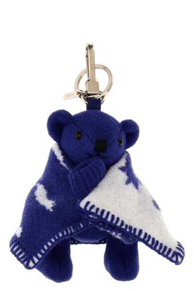 Shop Burberry Women 'orsetto Thomas' Charm In Blue