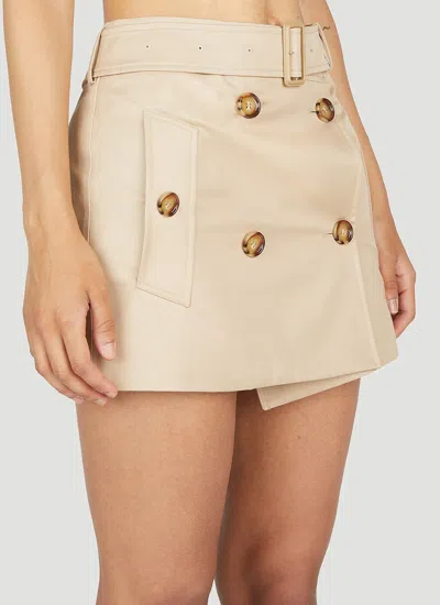 Shop Burberry Women Brielle Mini Skirt In Cream