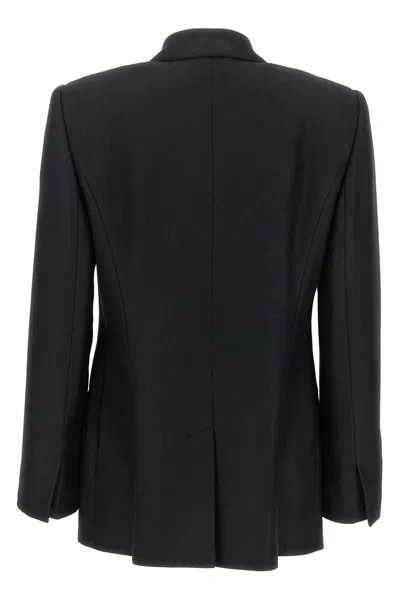 Shop Chloé Women Double-breasted Blazer With Gold Buttons In Black