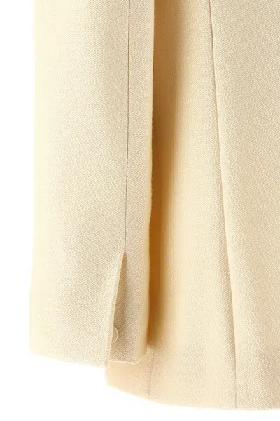 Chloé Double-breasted Blazer With Gold-tone Buttons In White