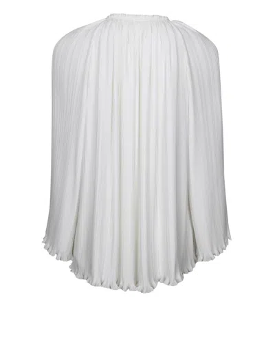Shop Lanvin Pleated Blouse In Off White