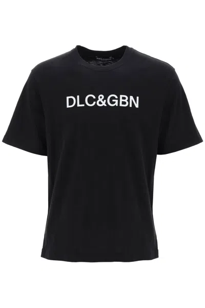 Shop Dolce & Gabbana Crewneck T-shirt With Logo Men In Black