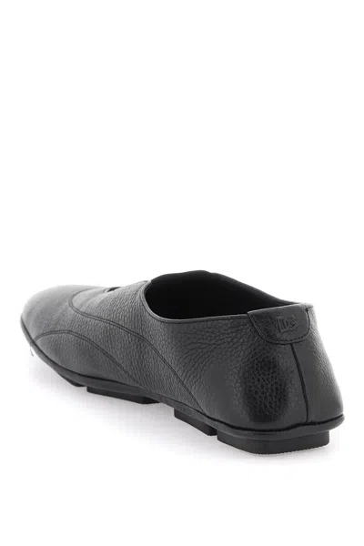 Shop Dolce & Gabbana Leather Slipper For Men In Black