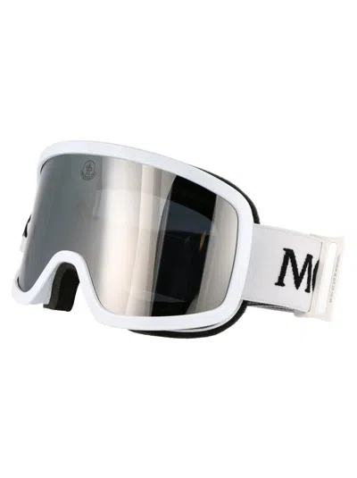 Shop Moncler Sunglasses In 21c White